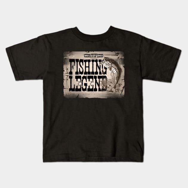Fishing Legend Kids T-Shirt by Buy Custom Things